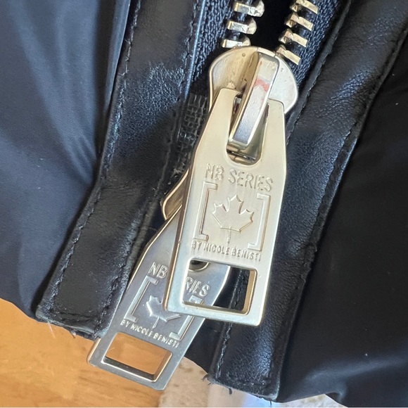 NICOLE BENISTI Series Nakiska Leather Trim Puffer Down Coat - S - Picture 8 of 13